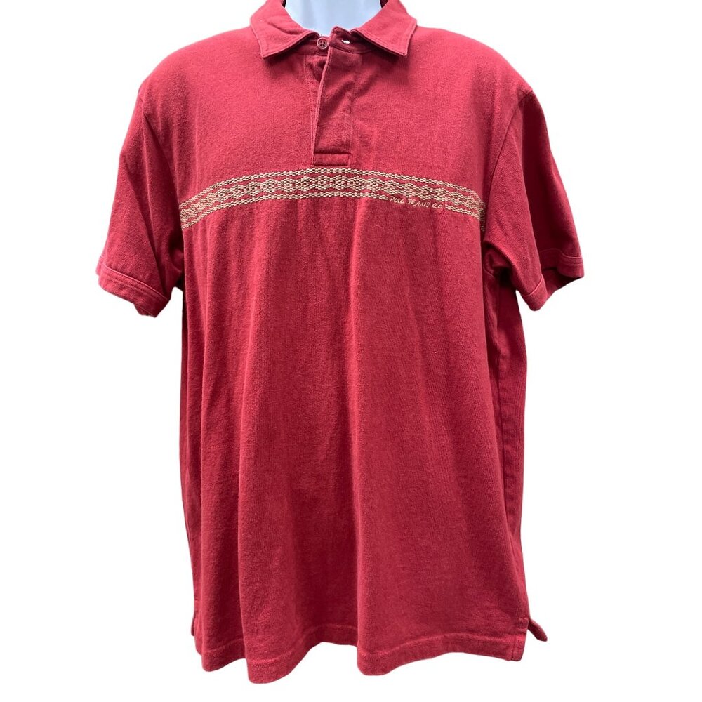 PoloJeansCo. Ralph Lauren Men's Red Shirt/Polo Shirt/Short Sleeve Size L SKU1668